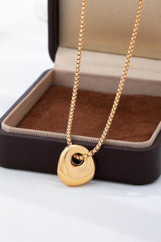 Sculptural Gold-Tone Pebble Necklace | 80N93057