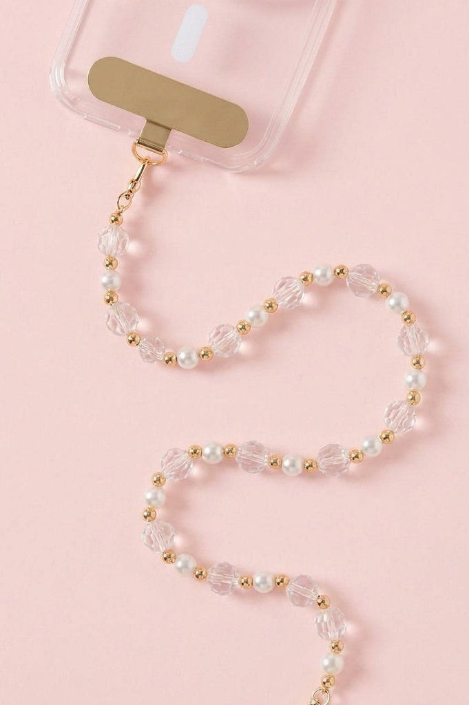 Pearl and Faceted Crystal Beaded Lanyard | 40CA100