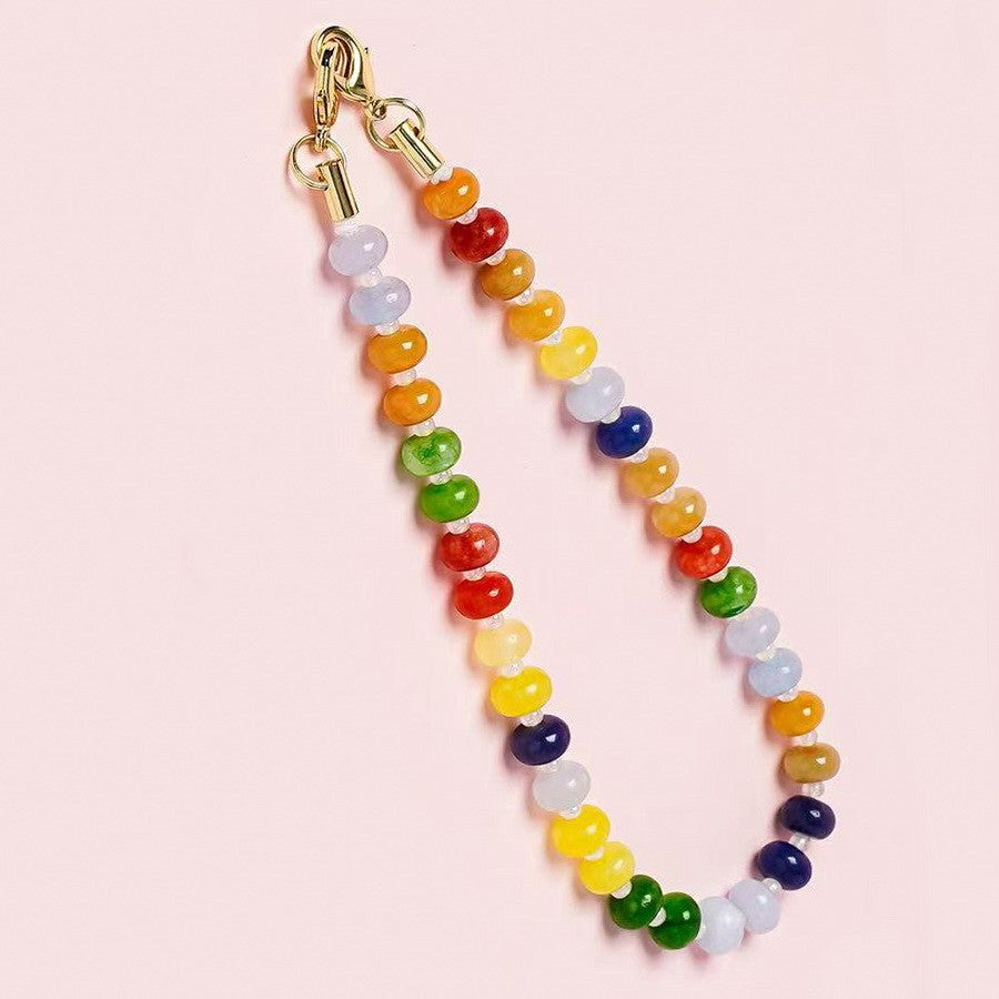 Ombré and Rainbow Beaded Lanyard | 40CA102