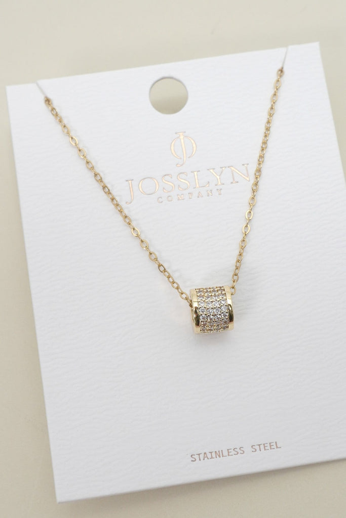 18K STAINLESS STEEL TARNISH FREE BARREL NECKLACE | 40NK9703