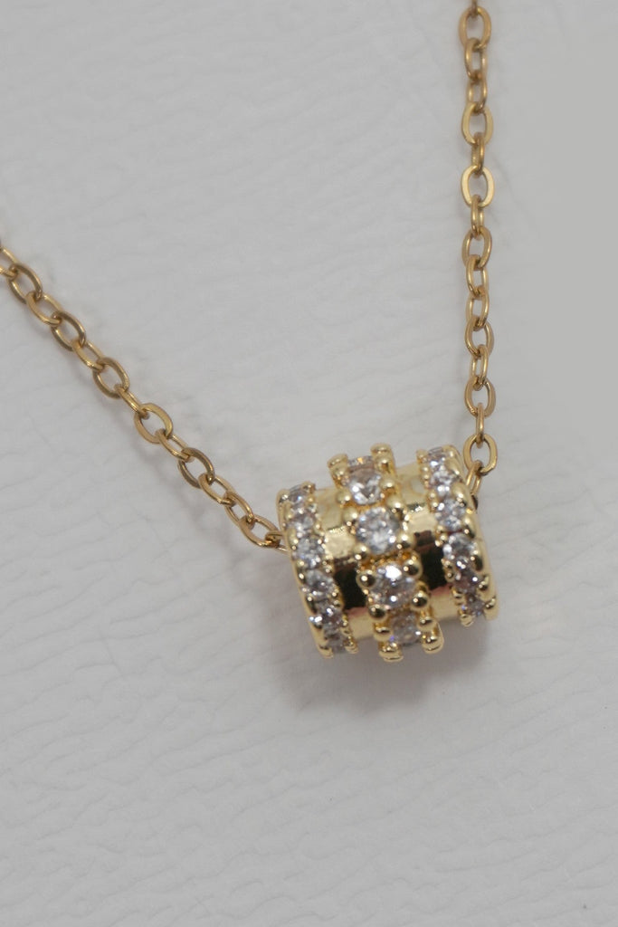 18K STAINLESS STEEL TARNISH FREE BARREL NECKLACE | 40NK9704