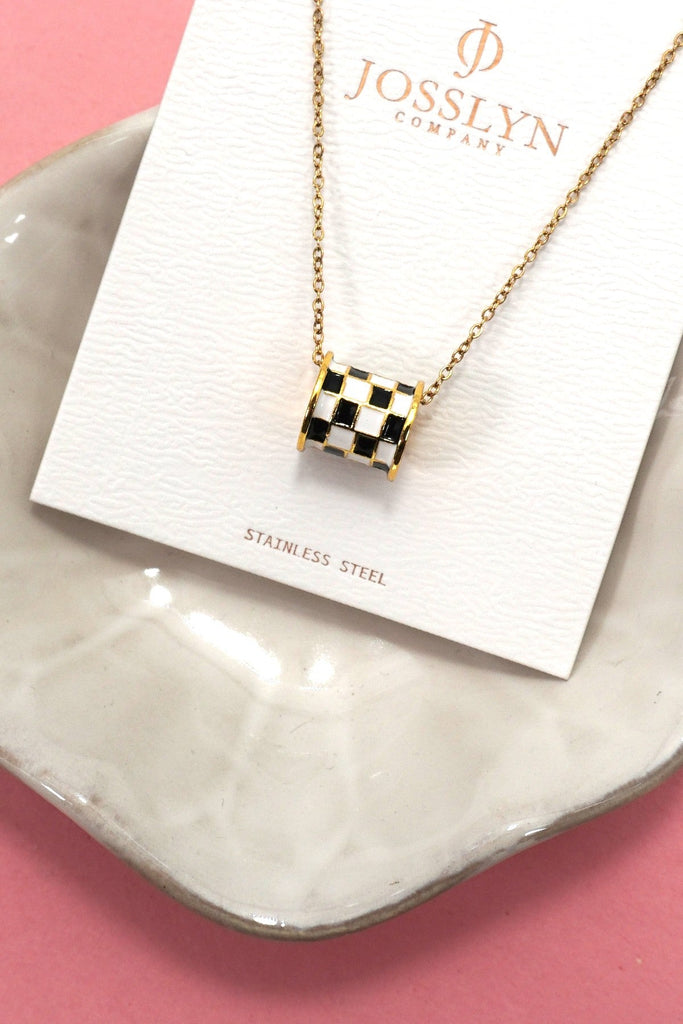 18K STAINLESS STEEL TARNISH FREE BARREL NECKLACE | 40NK9705
