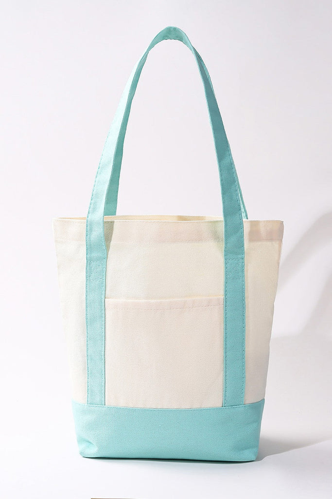 Medium Cotton Canvas Shoulder Tote Bag | 40P612
