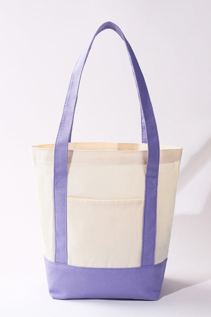Medium Cotton Canvas Shoulder Tote Bag | 40P612