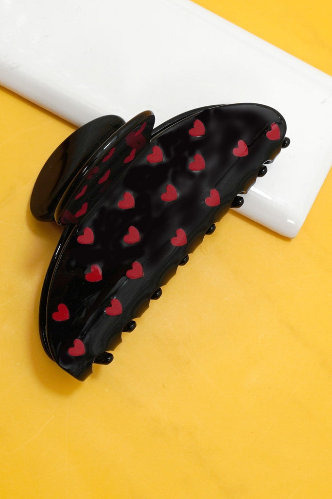 Polka Heart Hair Claw Clip | 40H1087