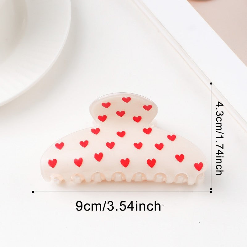 Polka Heart Hair Claw Clip | 40H1087