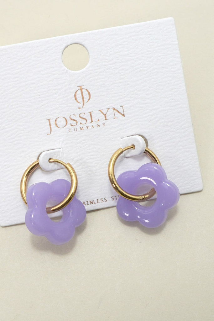 18K STAINLESS STEEL TARNISH FREE FLORAL EARRINGS | 40E500