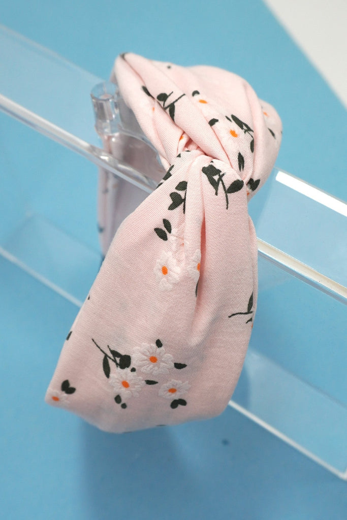 Pastel Floral Dainty Daisy Knot Headband | 40HB199