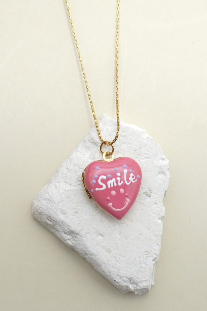 STAINLESS STEEL TARNISH FREE HEART LOCKET NECKLACE |40NK9715