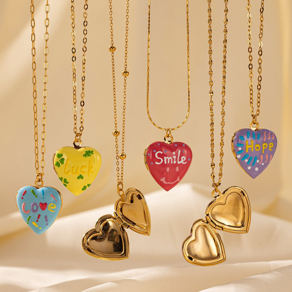 STAINLESS STEEL TARNISH FREE HEART LOCKET NECKLACE |40NK9715