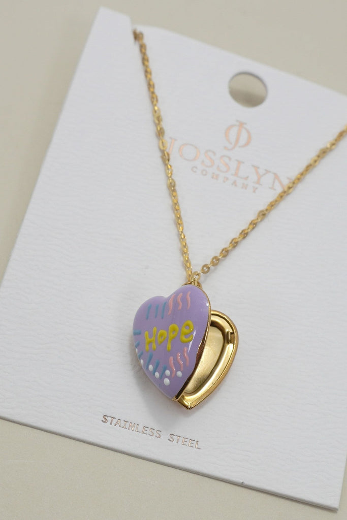 STAINLESS STEEL TARNISH FREE HEART LOCKET NECKLACE |40NK9715