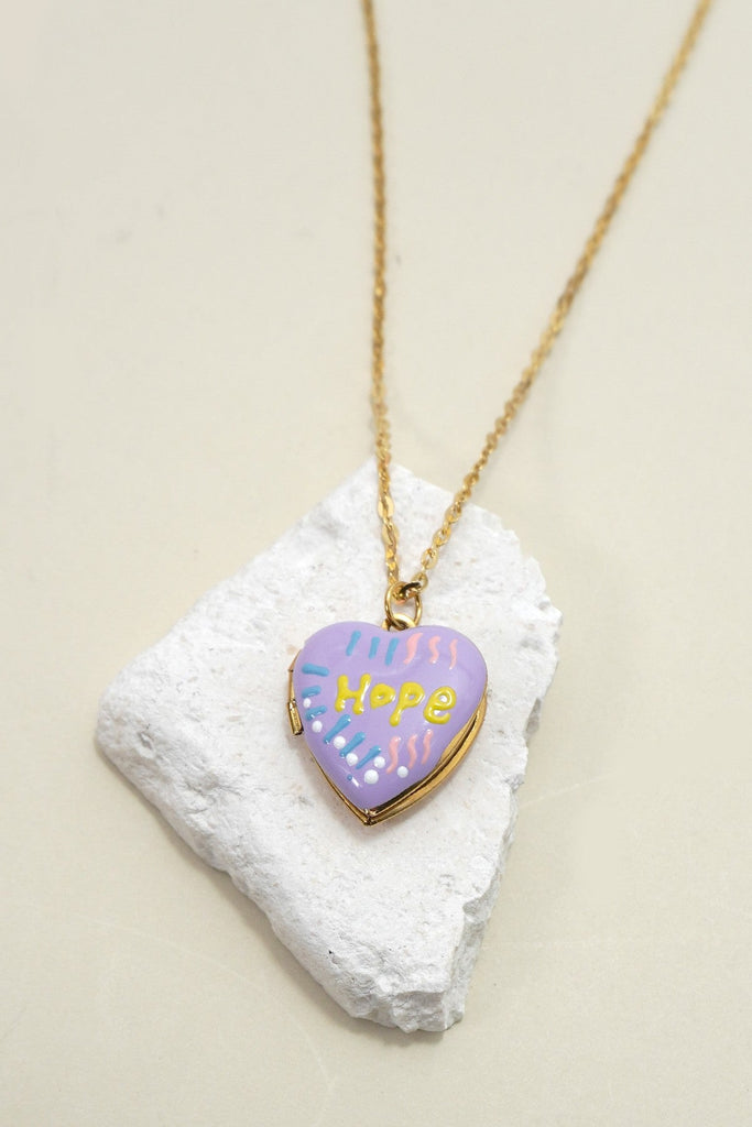 STAINLESS STEEL TARNISH FREE HEART LOCKET NECKLACE |40NK9715