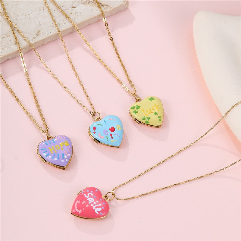 STAINLESS STEEL TARNISH FREE HEART LOCKET NECKLACE |40NK9715