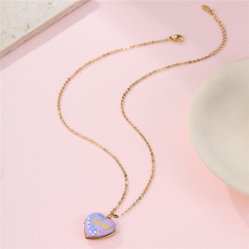 STAINLESS STEEL TARNISH FREE HEART LOCKET NECKLACE |40NK9715