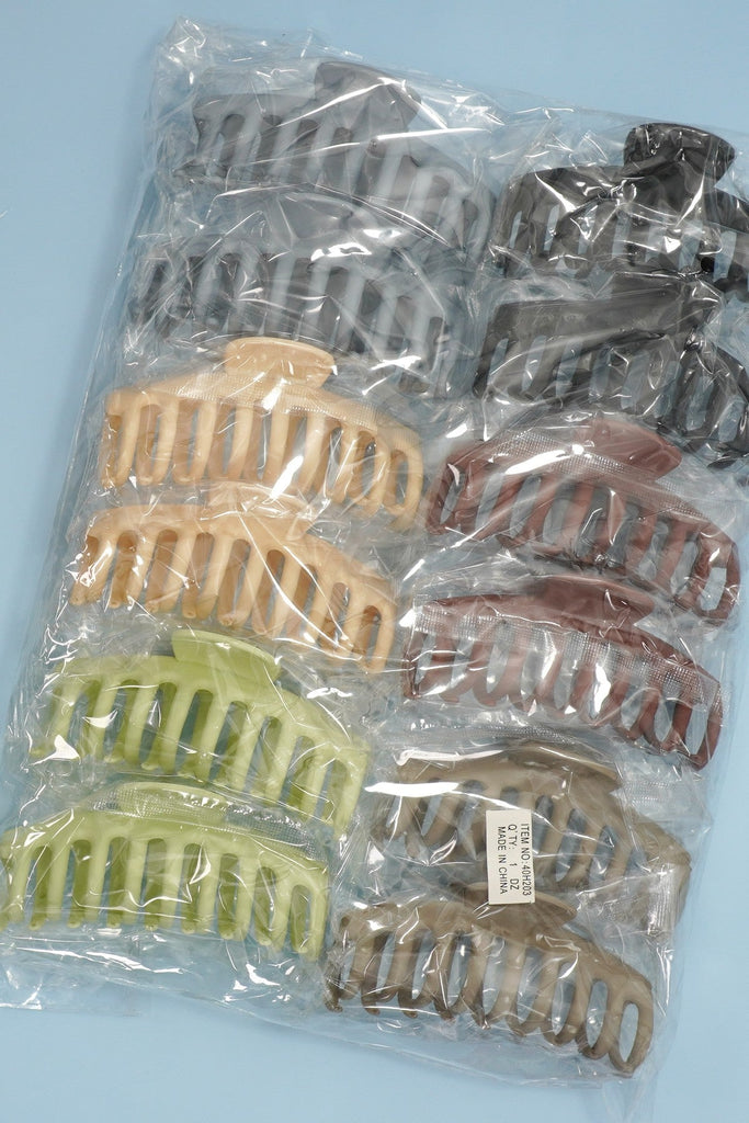 OVERSIZED HAIR CLAW CLIPS 12PCS PACK | 40H203-12PACK