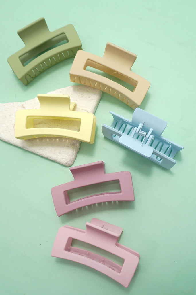 JUMBO CLASSIC HAIR CLAW CLIPS 12PCS PACK | 21H0244-12 Pack