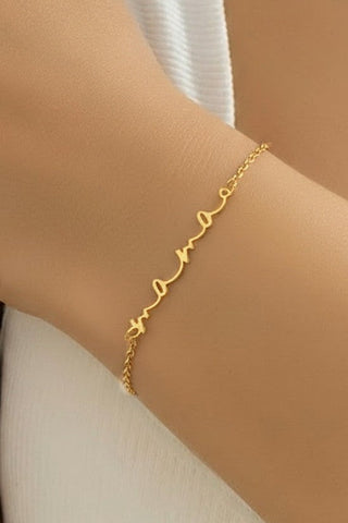 18K STAINLESS STEEL TARNISH FREE MAMA BRACELET | 40B5258