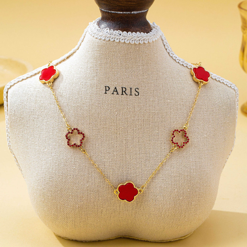 Clover Inspired Floral Necklace | 80N93247