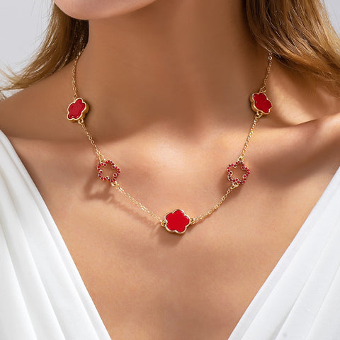 Clover Inspired Floral Necklace | 80N93247