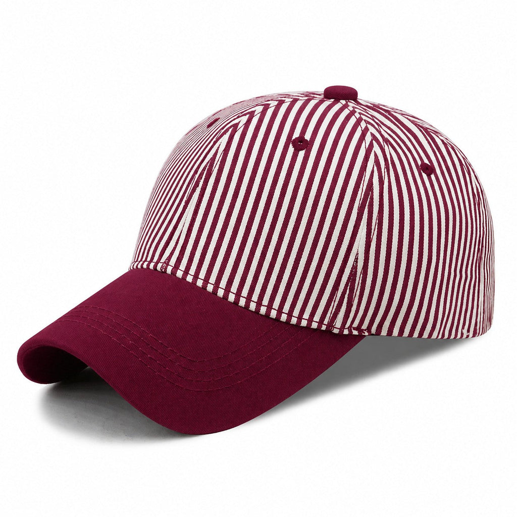 Vertical Striped Contrast Visor Baseball Cap Hat | 40HW771