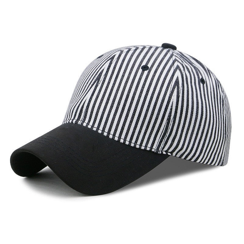 Vertical Striped Contrast Visor Baseball Cap Hat | 40HW771