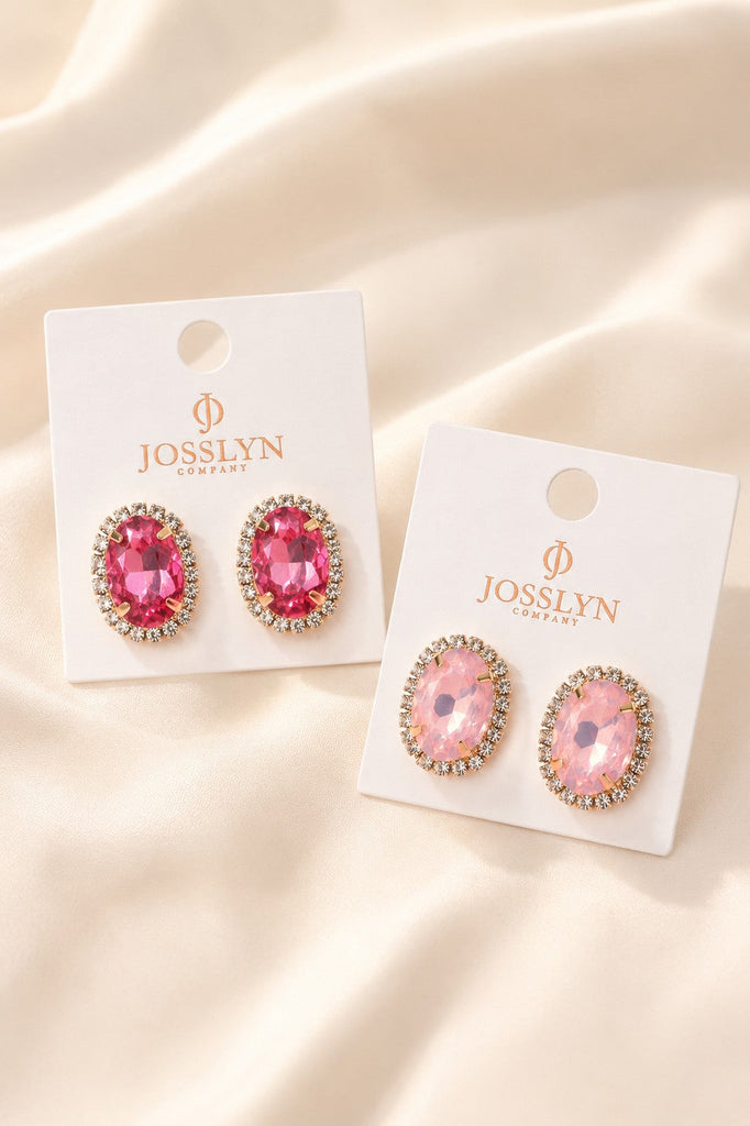 Vintage-Style Rhinestone Stud Earrings | 40E513