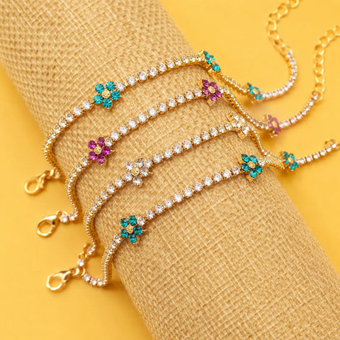 Crystal Floral Tennis Bracelet | 40B5263