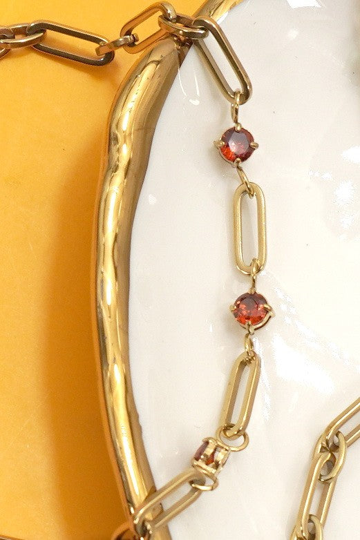 18K STAINLESS STEEL TARNISH FREE CRYSTAL BRACELET | 40B5266