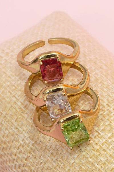 Cushion-Cut Pastel Gemstone Ring | 40R153