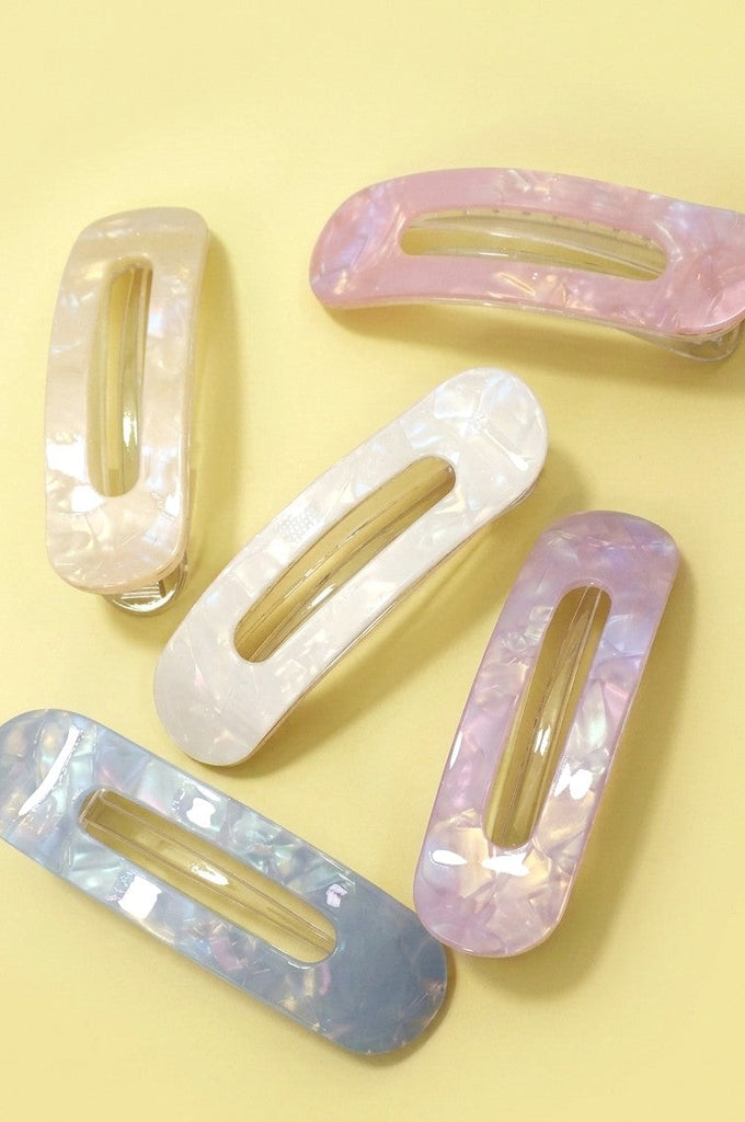 Iridescent Acetate Oblong Hair Clip | 40H1112