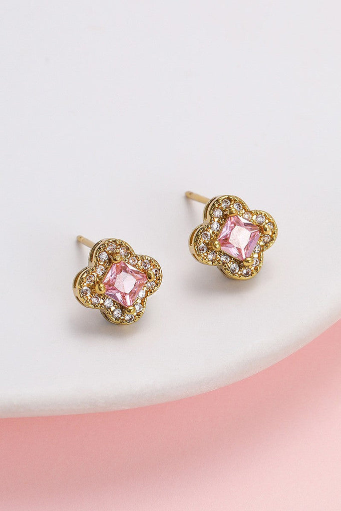 Clover Halo Stud Earrings | 40E520