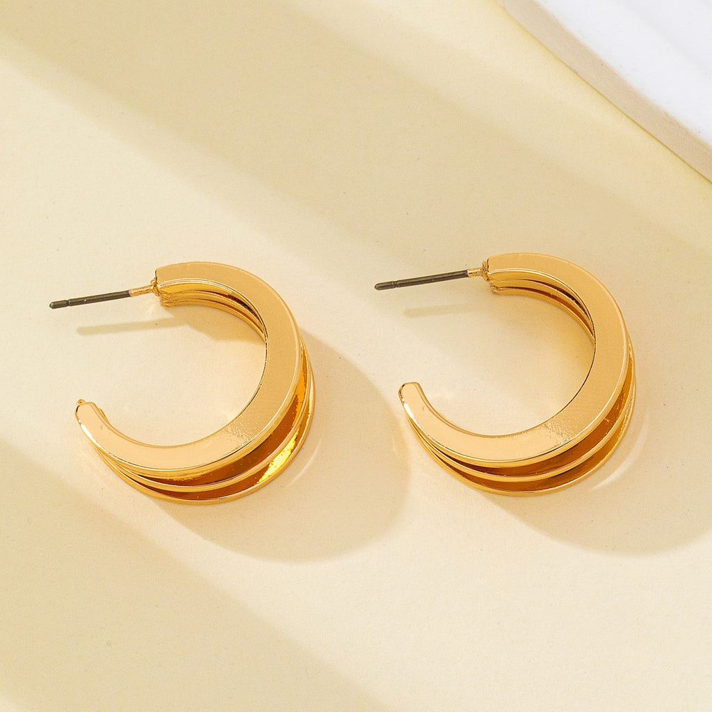 Triple-Band Hoop Earrings | 80E62402