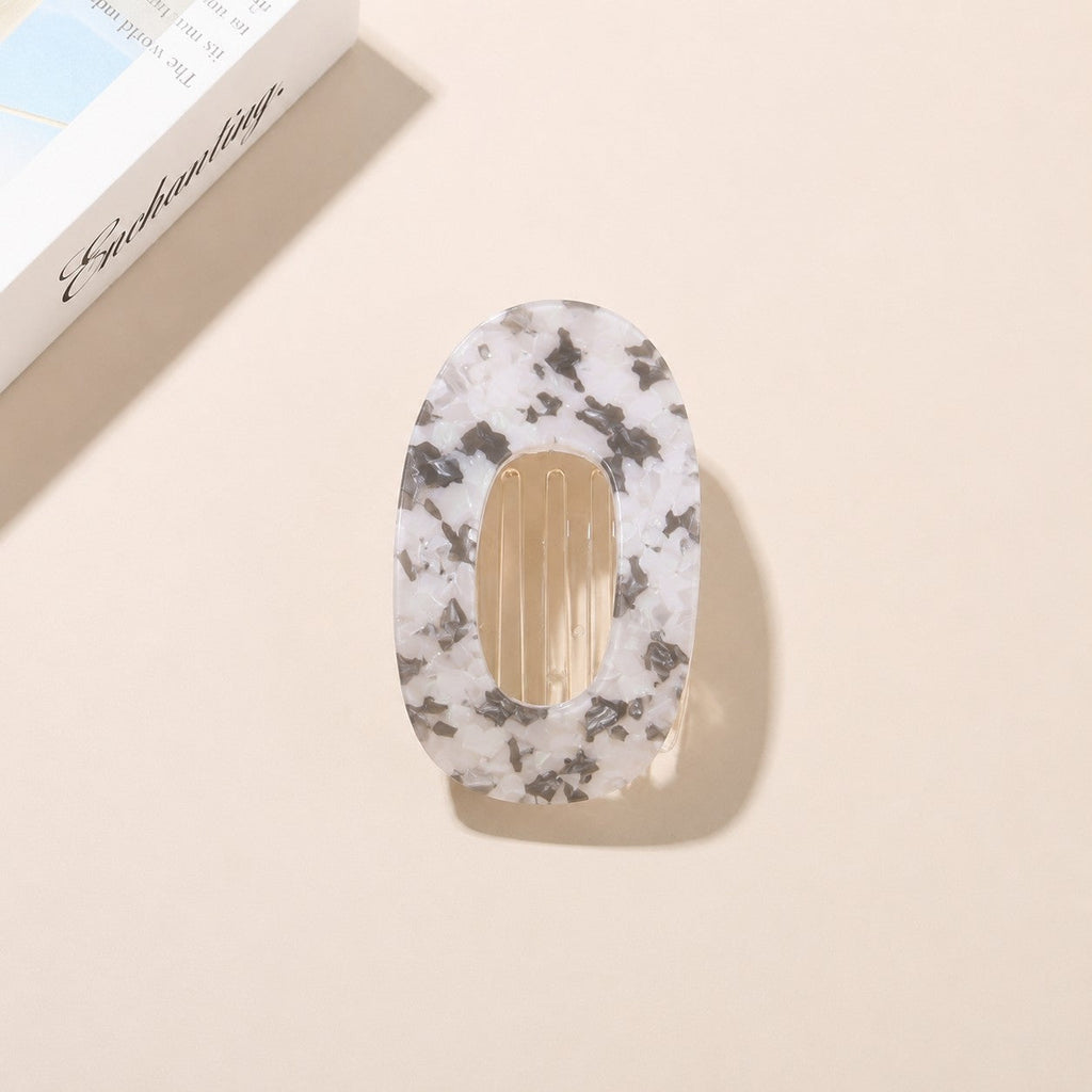 High-Gloss Marble Oval Claw Clip | 40H1120