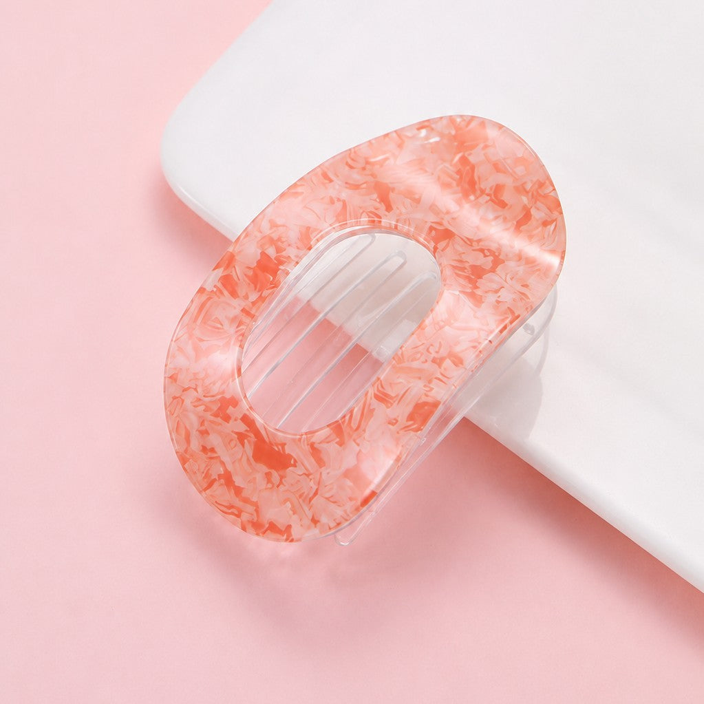 High-Gloss Marble Oval Claw Clip | 40H1120