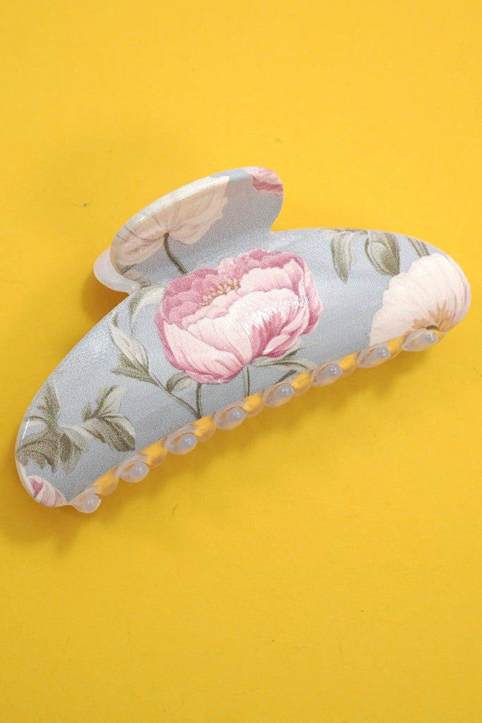 Vintage Floral Print Hair Claws | 40H1116