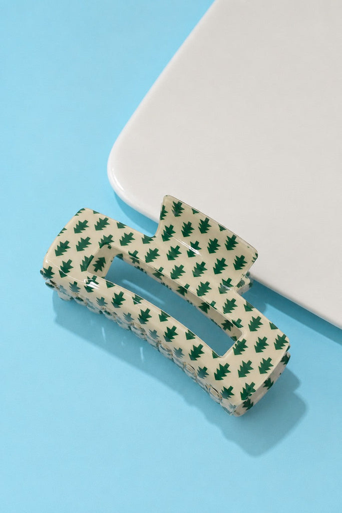Holiday & Christmas Tree Stripe Hair Claw Clips | 40H1125