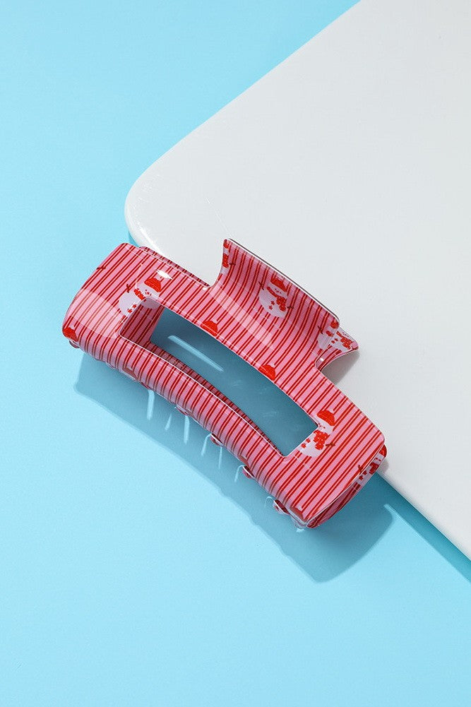 Holiday & Christmas Tree Stripe Hair Claw Clips | 40H1125