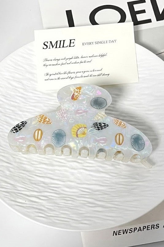 Jumbo Floral Seashell Hair Claw Clips | 40H1123