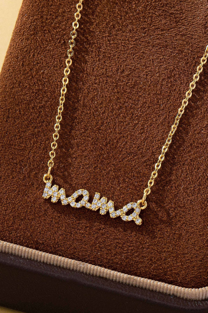 Crystal Pave MAMA necklace | 80N93289