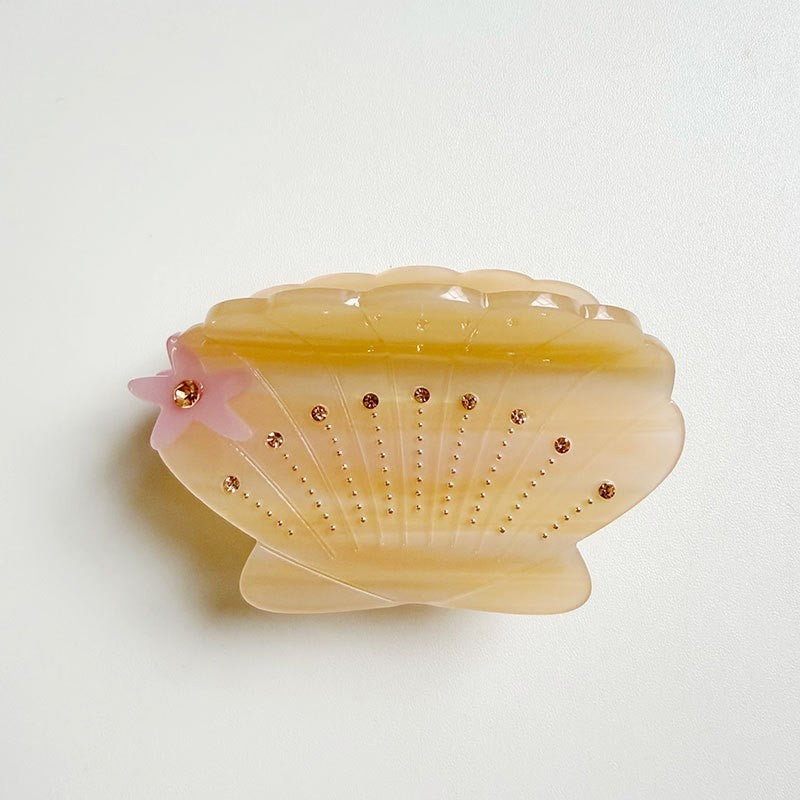 Seashell Rhinestone Acetate Hair Claw Clip | 40H1135
