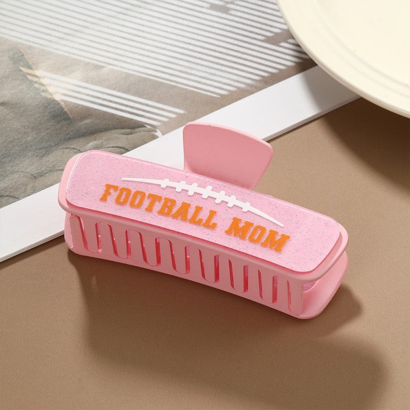 LARGE FOOTBALL MOM HAIR CLAW CLIPS | 40H1136