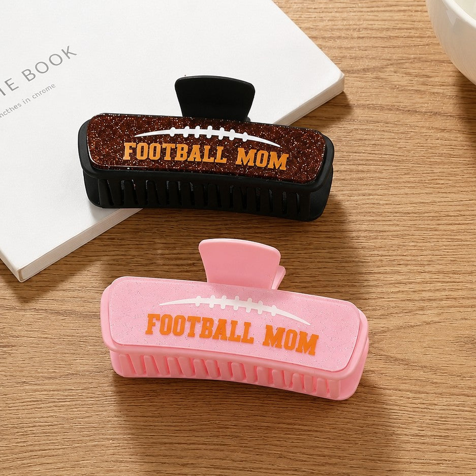 LARGE FOOTBALL MOM HAIR CLAW CLIPS | 40H1136