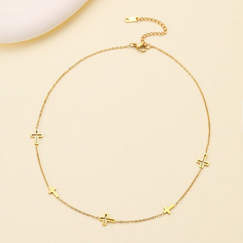 STAINLESS STEEL TARNISH FREE CROSS NECKLACE | 40NK9742