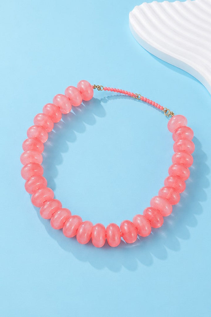 Chunky Beaded Natural Swirl Statement Necklace | 40NK9741