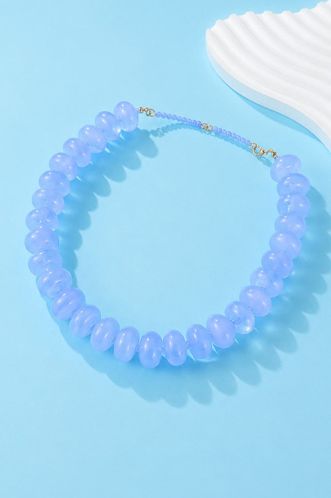 Chunky Beaded Natural Swirl Statement Necklace | 40NK9741