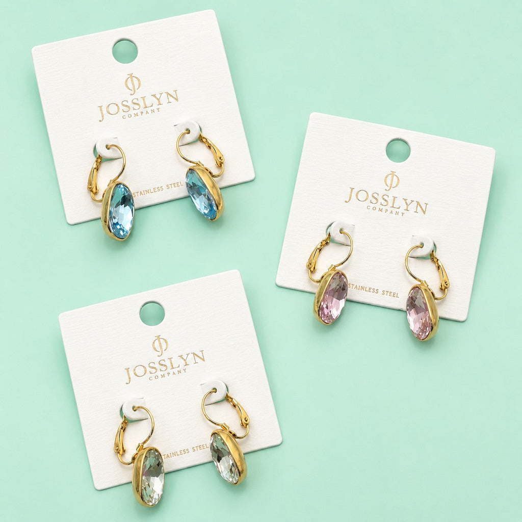 STAINLESS STEEL TARNISH FREE RHINESTONE EARRINGS | 40E528