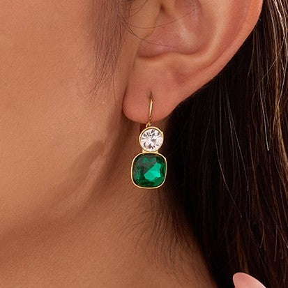 STAINLESS STEEL TARNISH FREE RHINESTONE EARRINGS | 40E529