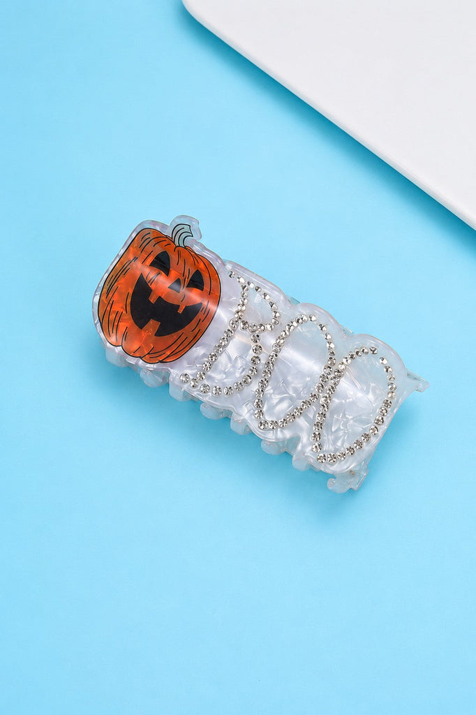 LARGE HALLOWEEN CROSS BOO HAIR CLAW CLIPS | 40H1139