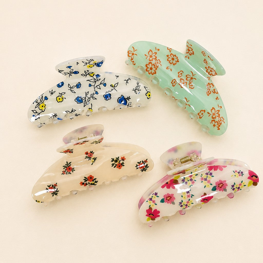 FLORAL FLOWER HAIR CLAW CLIP | 40H1140