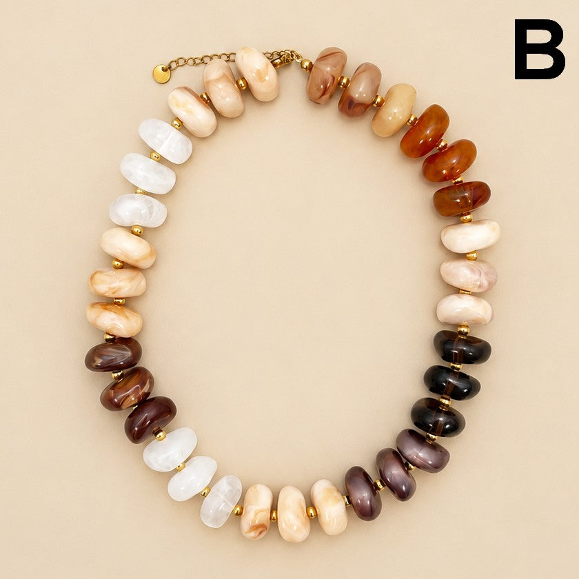 MULTI IRREGULAR BEADED NECKLACE | 40NK9800